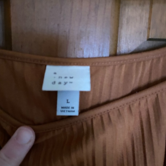 A New Day Tan One Shoulder Sheath Dress - Picture 4 of 5